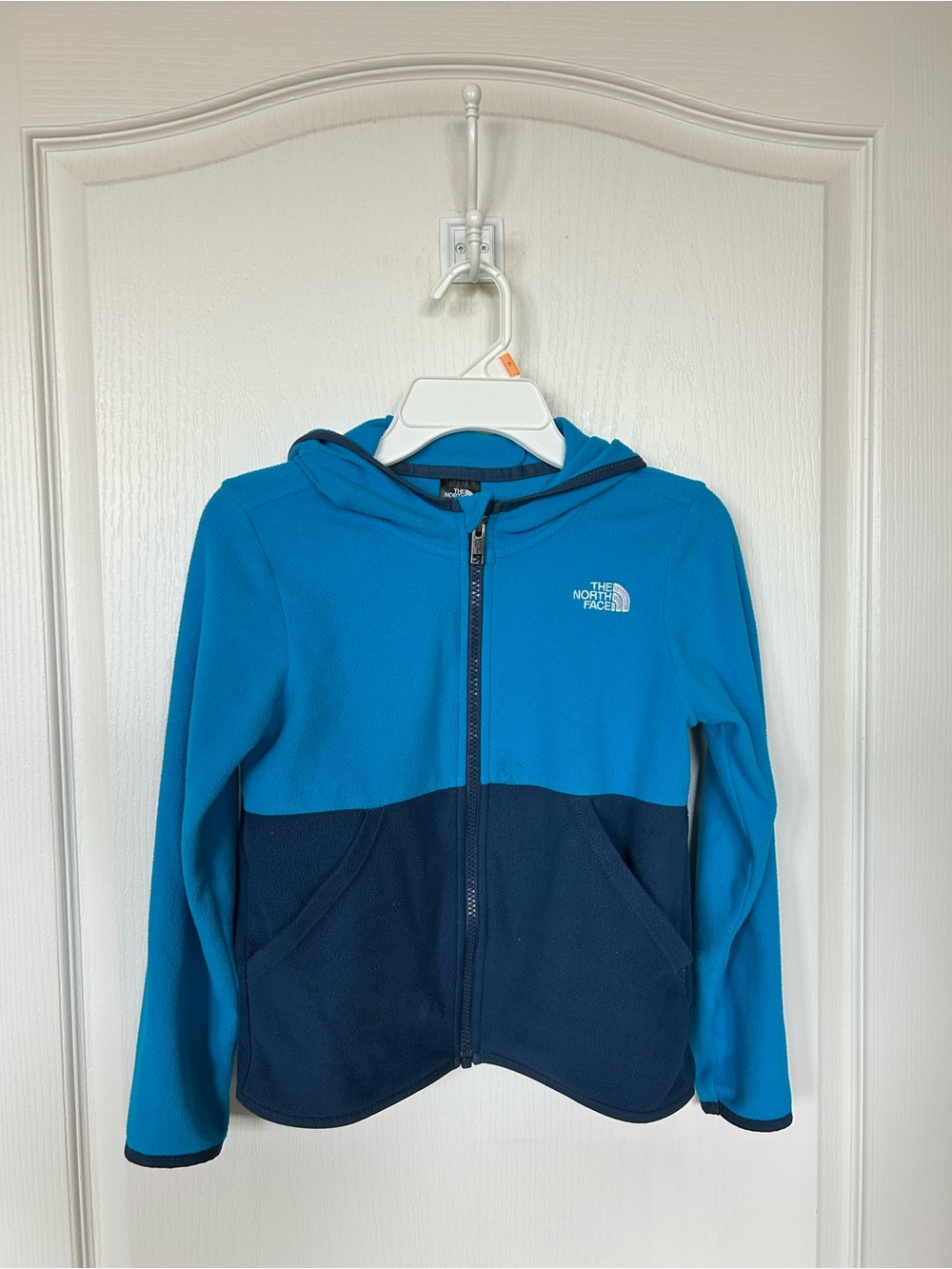 The North Face Kids Two-Tone Teal and Navy Full-Zip Hoodie